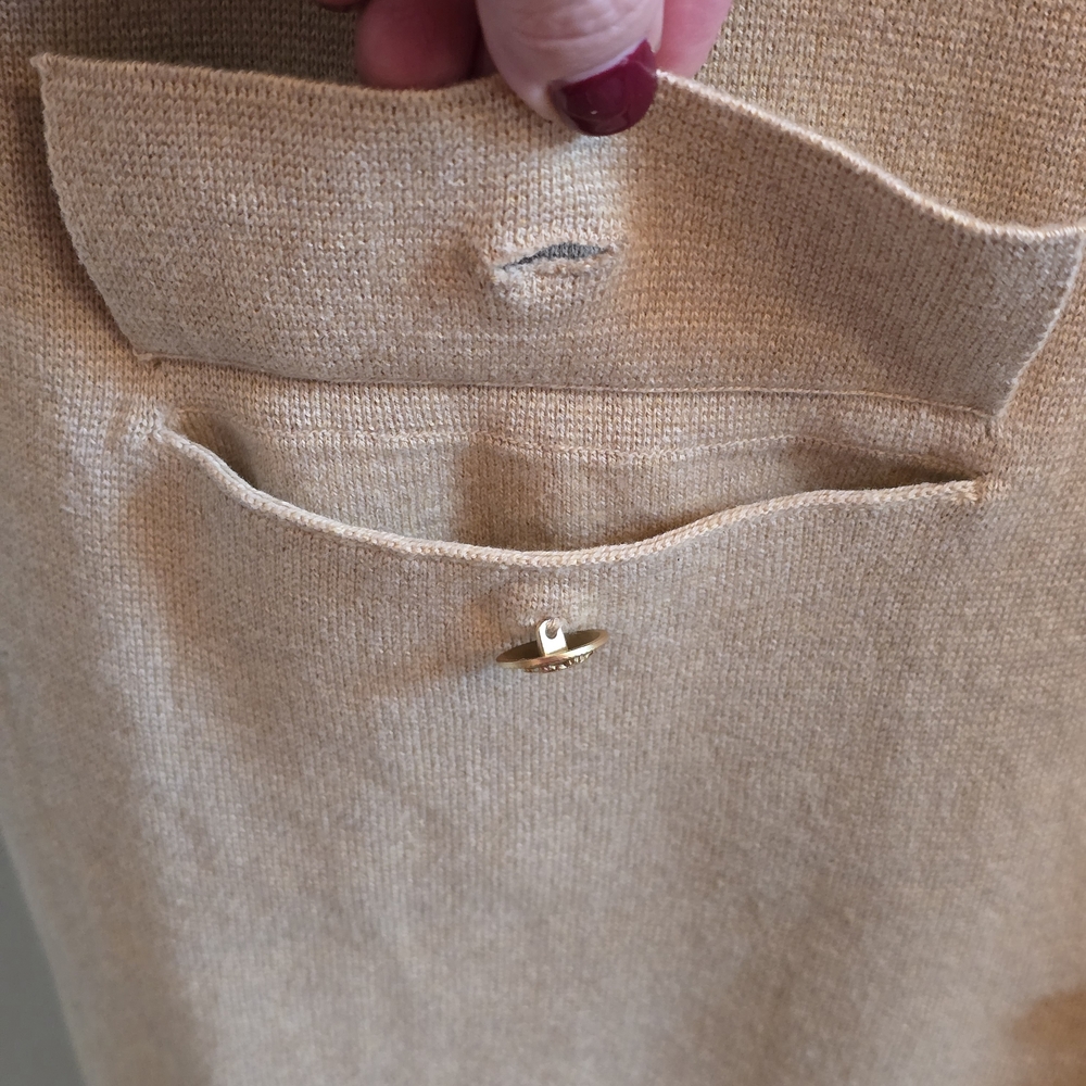 NWT J. Crew Long Giselle Sweater/Blazer, Gold Buttons, Sz M - Picture 6 of 10